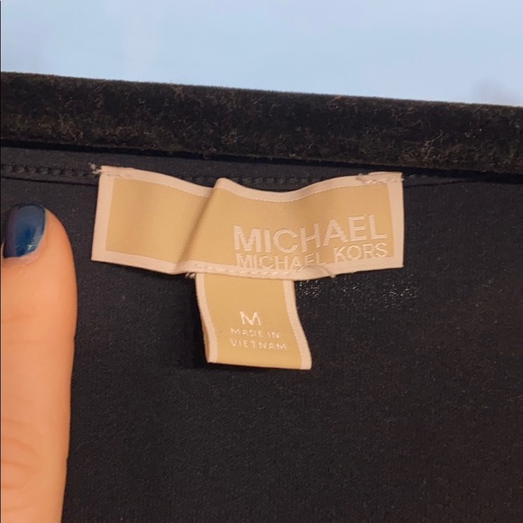 Michael Kors navy cold shoulder top - Picture 2 of 4